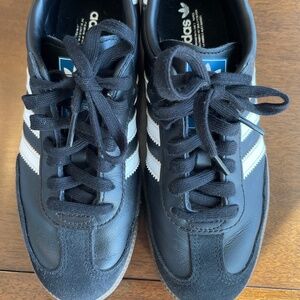ADIDAS SAMBA OG Shoes, Core Black/Cloud White/Clear Granite, Women's Size 6.5